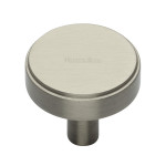 M Marcus Heritage Brass Stepped Disc Design Cabinet Knob 32mm 